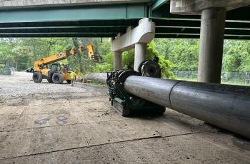 Photo of Pipe Fusing at Cabin John PI Rehabilitation Site